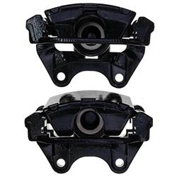 Disc Brake Caliper, 1-Piston, Iron, Black Powdercoated, Cadillac, Chevy, GMC, Rear, Pair