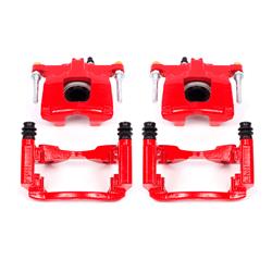 Disc Brake Caliper, Performance, Cast Iron, Red Powdercoated, 1-Piston, Dodge, Jeep, Rear, Pair