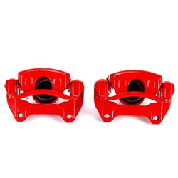 Disc Brake Caliper, Power Stop Red Powdercoated Performance, Front, Buick, Cadillac, Chevrolet, GMC, Saab, Pair