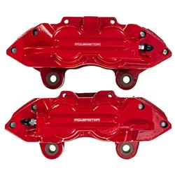 Disc Brake Caliper, Power Stop Red Powdercoated Performance, Front, Chevrolet, GMC, Pair