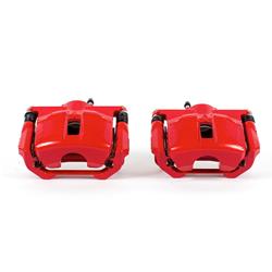 Brake Calipers, Performance, Stock Series, Cast Iron, Red Powdercoated, 2-piston, Front, for Nissan, Pair