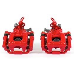 Disc Brake Caliper, Power Stop Red Powdercoated Performance, Rear, Audi, Volkswagen, Pair