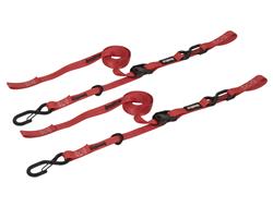 Tie-Down Straps, SpeedStrap, Cambuckle, S-Hook, Retention Clip, Soft Tie, 1 in. Width, 10 ft. Length, 400 lbs. Working Load Rating, Red, Pair