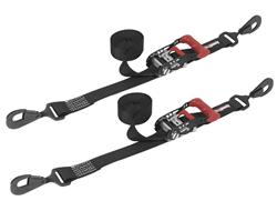 Tie-Down Straps, SpeedStrap, Ratchet, Twisted Snap Hook, 1.5 in. Width, 10 ft. Length, 1,333 lbs. Working Load Rating, Black, Pair