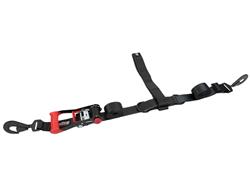 Tie-Down Straps, SpeedStrap, Heavy-Duty, Tire Bonnet, Ratchet, Twisted Snap Hooks, 2 in. Width, Black, Each