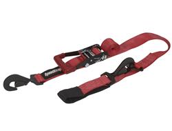 Tie-Down Straps, SpeedStrap, Tie-Down with Axle Strap, Ratchet, Twisted Snap Hook, Protective Sleeve, 2 in. Width, 10 ft. Length, Red, Each