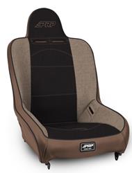 Seats, Steel Frame, Premier Suspension Seat, Fixed High Back, Tan/Black, Fabric/Vinyl, Each