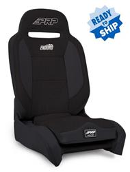 Enduro Elite Reclining Suspension Seat, Driver Side; All Black - Black, 201, 50, 210, 210; PRP Silver Out