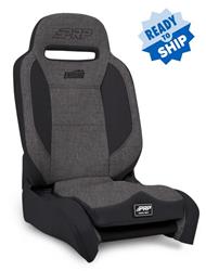 Enduro Elite Reclining Suspension Seat, Driver Side; All Grey - Black, 202, 54, 210, 210; PRP Black Out