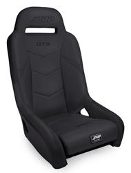 Powersports Seats, GT3 1000 Suspension Seat for Polaris RZR, All Black - Rear (210-201-201-201-210, PRP Black out, GT3 Black, Black Stitching)