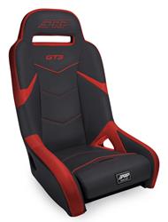 Powersports Seats, GT3 1000 Suspension Seat for Polaris RZR, Red - Rear (237-201-201-201-237, PRP Red out, GT3 Red, Red Stitching)