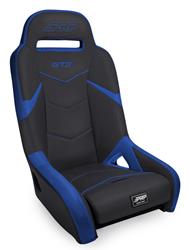 Powersports Seats, GT3 1000 Suspension Seat for Polaris RZR, Blue -Rear (V-201-201-201-V, PRP Blue out, GT3 Blue, Blue Stitching)