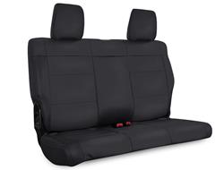 Seat Cover, Second Row, Bench, Vinyl, Black, Black Stitching, 4-Door, Jeep, Each