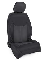 Seat Covers, First Row, Bucket, Vinyl, Black/Gray, Jeep, Pair