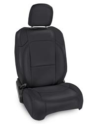 Seat Covers, First Row, Bucket, Vinyl, Black, Black Stitch, 2-Door, Jeep, JL, Pair