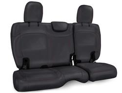 Seat Cover, Second Row, 60/40 Bench, Vinyl, Black, Red Stitch, 2-Door, Jeep, JL, Each