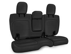 Seat Cover, Second Row, 60/40 Bench, Vinyl, Black, Black Stitch, 4-Door, Jeep, JL, Each