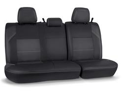 Seat Covers, Rear Bench Cover for '16+ Toyota Tacoma Double Cab - Black and Grey, Fits 2016+ Toyota Tacoma Double Cab