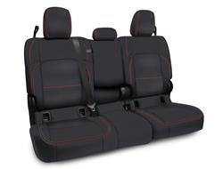 Seat Cover, Second Row, 40/20/40 Bench, Vinyl, Black, Red Stitch, Jeep, Gladiator, Each