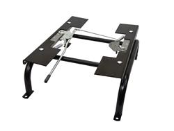 Seat Brackets, Slider Mount, Steel, Black, 6 in. Raise, 7 in. Travel, Flat Surface Mount, Each