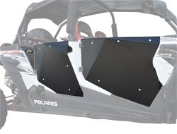 Doors, Lower Half, Driver and Passenger Side Rear, Steel Frame, Aluminum Panel, Black, Polaris, Pair