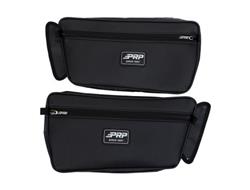 Powersports Cargo Carrier, Stock Door Bag and Knee Pad, Front, Driver/Passenger, Vinyl, Black, Yamaha, Pair