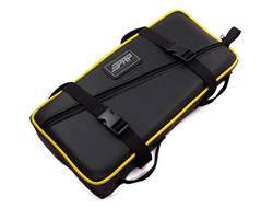 Tool Pouch, Tool Bag, Zipper Closure, Vinyl, Black/Yellow, Each