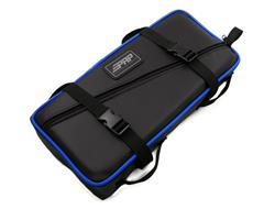 Tool Pouch, Tool Bag, Zipper Closure, Vinyl, Black/Blue, Each