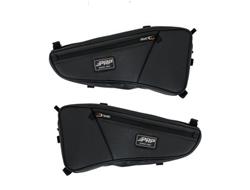 Powersports Cargo Carrier, Stock Door Bag and Knee Pad, Front, Driver/Passenger, Vinyl, Black, Polaris, Pair