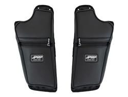 Powersports Cargo Carrier, Stock Door Bag and Knee Pad, Front, Lower, Driver/Passenger, Vinyl, Black, Polaris, Pair