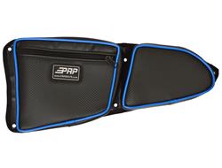 Cargo Carrier, Door Bag and Knee Pad, Vinyl, Front, Driver Side, Black/VooDoo Blue, Polaris, Each