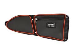 Cargo Carrier, Door Bag and Knee Pad, Vinyl, Front, Passenger Side, Black,Carbon Fiber Red, Polaris, Each