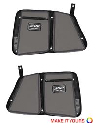 Powersports Cargo Carrier, Stock Door Bag and Knee Pad, Rear, Driver/Passenger, Vinyl, Custom Order Colors, Polaris, Pair