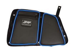 Cargo Carrier, Door Bag and Knee Pad, Vinyl, Rear, Driver Side, Black/VooDoo Blue, Polaris, Each