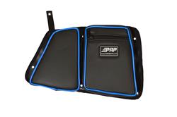 Cargo Carrier, Door Bag and Knee Pad, Vinyl, Rear, Passenger Side, Black/VooDoo Blue, Polaris, Each