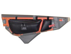 Cargo Carrier, Stock Door Bag and Knee Pad, Front, Driver/Passenger, Vinyl, Carbon Fiber Black, Can-Am, Pair