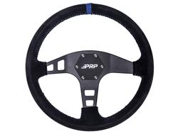 Flat Suede Steering Wheel Blue PRP Seats