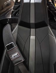 Seat Belt Components, Pad with Pocket, Black, Grey Trim, Pair