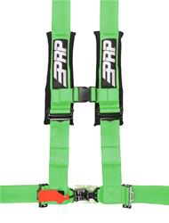 Racing Harnesses, H-Style, Latch, 4-Point, Nylon, Green, 3 in. Belt Width, Roll Bar Mounting, Each