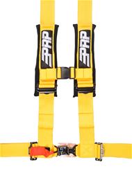 Racing Harnesses, H-Style, Latch, 4-Point, Nylon, Yellow, 3 in. Belt Width, Roll Bar Mounting, Each