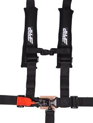 Racing Harnesses, V-Style, Latch, 5-Point, Nylon, Black, 2 in. Belt Width, Roll Bar Mounting, Each