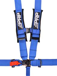 Racing Harnesses, V-Style, Latch, 5-Point, Nylon, Blue, 3 in. Belt Width, Wraparound/Bolt-In Mounting, Each