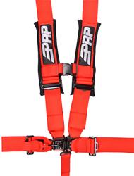 Racing Harnesses, V-Style, Latch, 5-Point, Nylon, Red, 3 in. Belt Width, Wraparound/Bolt-In Mounting, Each