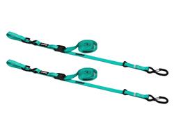 Tie-Down Strap, SpeedStrap, Shreddy, Cambuckle, S-Hook, Retention Clip, Soft Tie, 1 in. Width, 10 ft. Length, 400 lbs. Working Load Rating, Teal, Pair