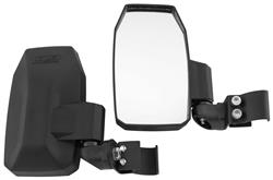 Mirrors, Side View, Convex, Rectangular, Manual, Black, ABS Plastic Housing, 6.500 in. Width, 8.600 in. Height, Polaris, Pair