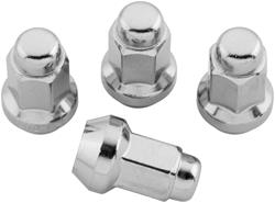 Lug Nuts, 10mm x 1.25 RH, Steel, Chrome, Set of 4