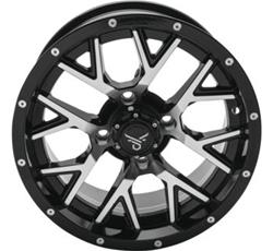 QuadBoss Barbwire 14X7 - 5+2 - 4/110 - Black Machined