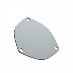 Exhaust Cutout Cover, Stainless Steel, Natural, 4.0 in. Diameter, 3-bolt, Each