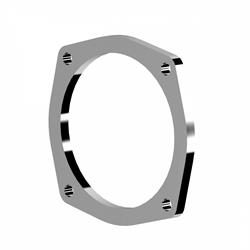 Exhaust Flange, 4-Bolt, Round, 5 in. Diameter, Stainless Steel, 3/8 in. Thick, Each