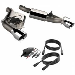 Exhaust System, Screamer, Rear Axle-back, Dual, Stainless Steel, Natural, Split Rear Exit, Chevy, 6.2L, Kit